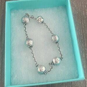 Pandora Elegant Silver Charm Bracelet with 5 charms